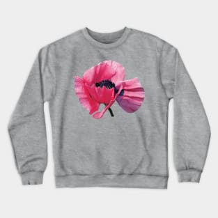 Pink Poppy Closeup Crewneck Sweatshirt